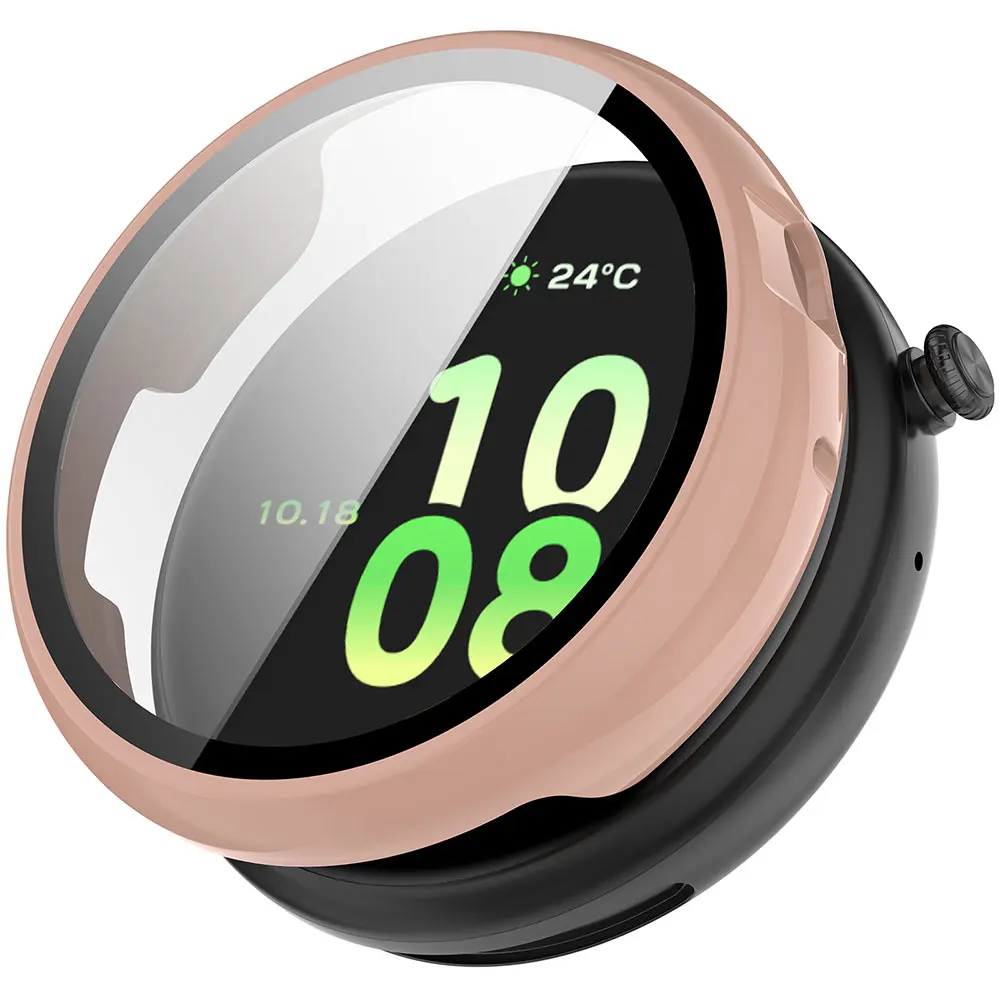 Vidrio templado + funda para Honor Watch Fit Protector de pantalla de 44mm cubierta de reloj de parachoques integral de PC dura para Honor Watch Fit IVY-B39 - imagen 5