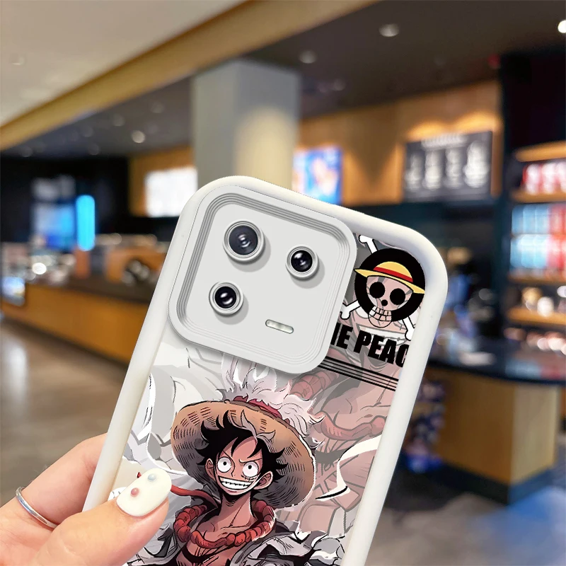 Funda de silicona a prueba de golpes para teléfono móvil, carcasa de TPU de One Piece Luffy Anime para XiaoMi 14, 13, 12, 11T Pro, 13, 12, 11 Lite, Poco F6, F5, X5, X3 Pro FE - imagen 5