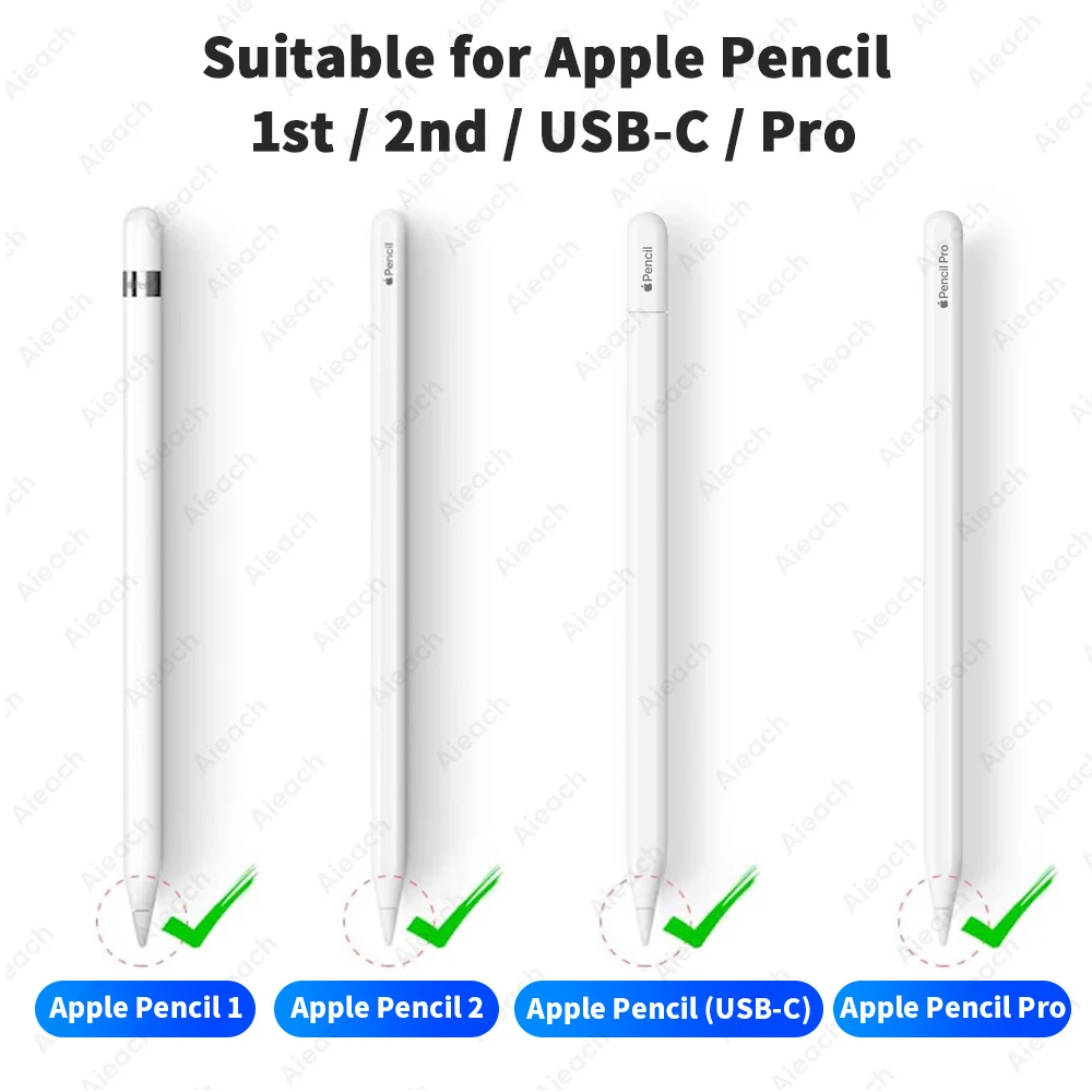 Puntas de lápiz para Apple Pencil 1.a y 2.a generación, doble capa 2B, HB y punta fina para punta de lápiz Apple, suficiente para 4 años de uso - imagen 3