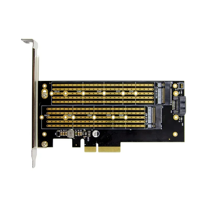 Tarjeta adicional PCIe X4 M.2 B & M Key NVMe SSD NGFF adaptador multiplicador de expansión convertidor Pci-e 4x M2 6Gbps tarjeta elevadora - imagen 4
