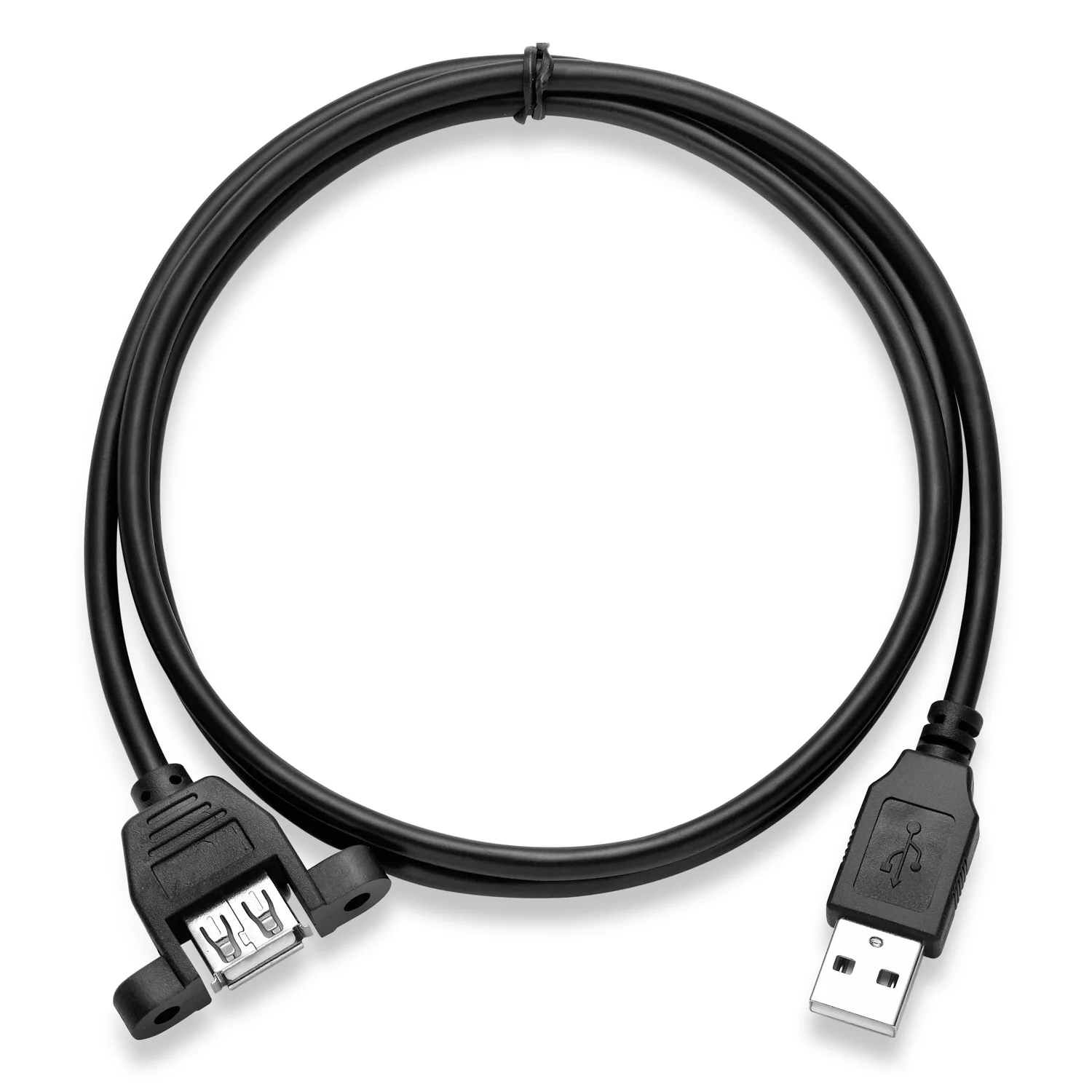 Cable de extensión USB 2,0 macho a hembra con lámina de montaje en Panel de tornillo + blindado trenzado 30cm 50cm 60cm 100cm 150cm 200cm - imagen 3