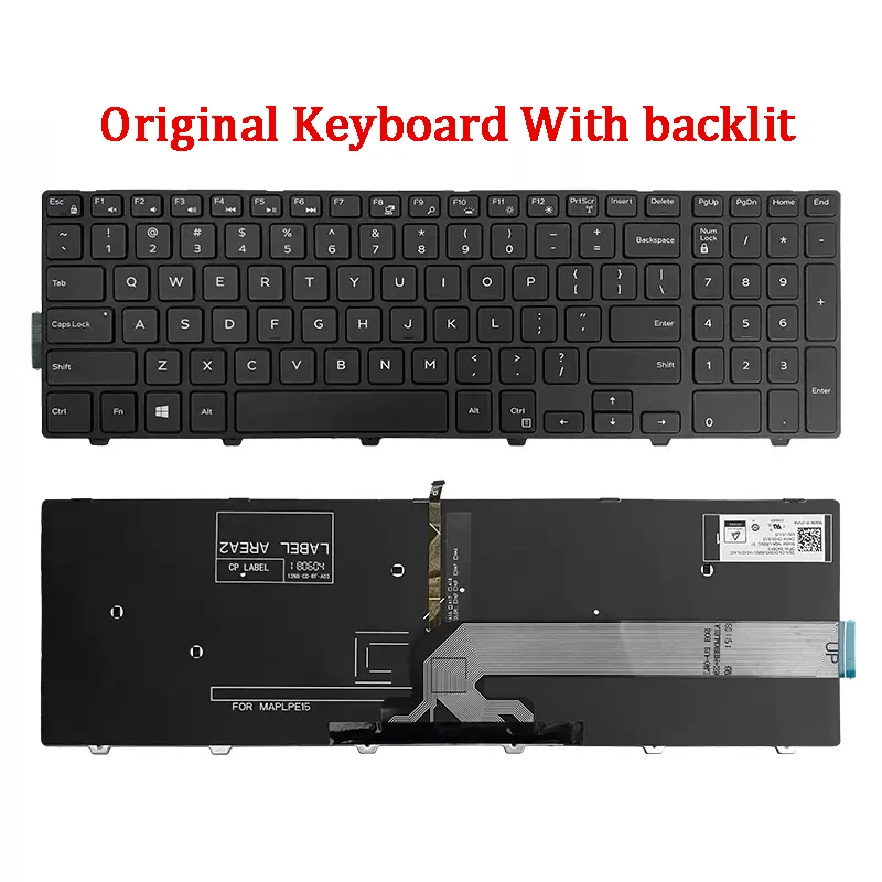 Teclado ORIGINAL para portátil Dell Latitude 3550, 3560, 3570, 3580, 3588, nuevo