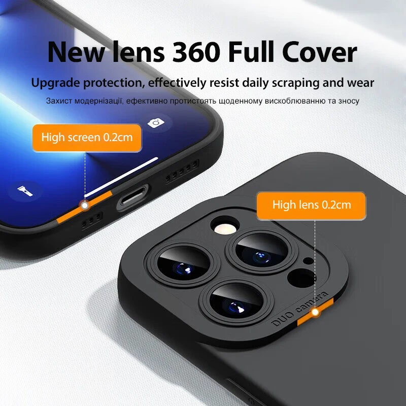 Funda de teléfono de silicona Original de lujo para funda iPhone 15, 14, 13, 12, 11 Pro Max Plus, funda trasera suave a prueba de golpes, protección contra colisiones - imagen 5