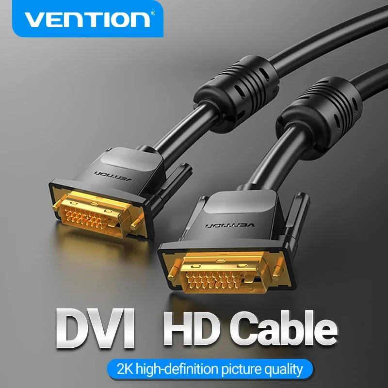 Vention Cable DVI Macho Macho Cable Vídeo DVI 24+1 1080P 2K Doble Enlace Ordenador Portátil PC Monitor Proyector DVI-D 1m 5m - Vista principal del producto