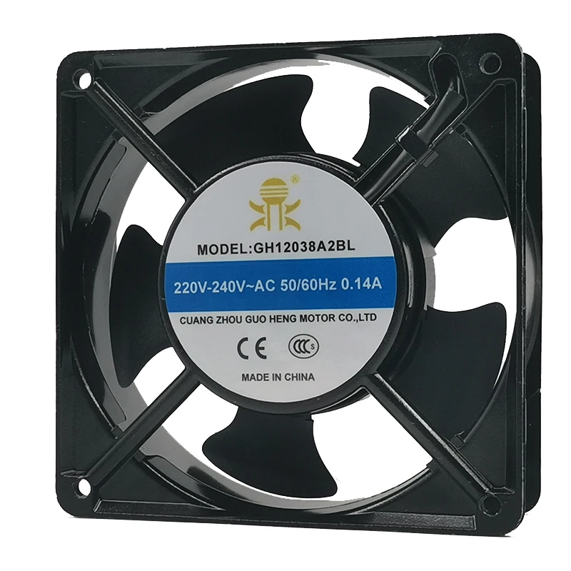 Guoheng Ding-ventilador de doble Bola de alambre de cobre GH12038A2BL, ventilador de escape de refrigeración de chasis, 120x120x38mm - imagen 3