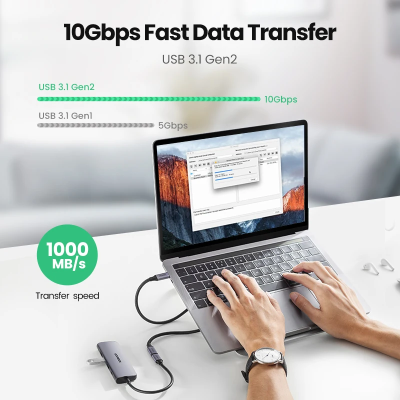 Ugreen-Cable de extensión USB tipo C, extensor USB-C Thunderbolt 3 para Xiaomi Nintendo Switch, USB 3,2 - imagen 5