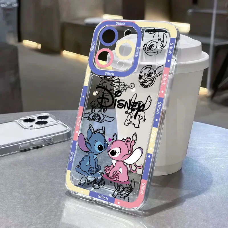 Precioso punto Ángel travieso funda de teléfono para IPhone 16 15 14 12 11 Pro Max 13 Mini 16E XR 8 Plus SE4 cubierta trasera de marca de tendencia transparente