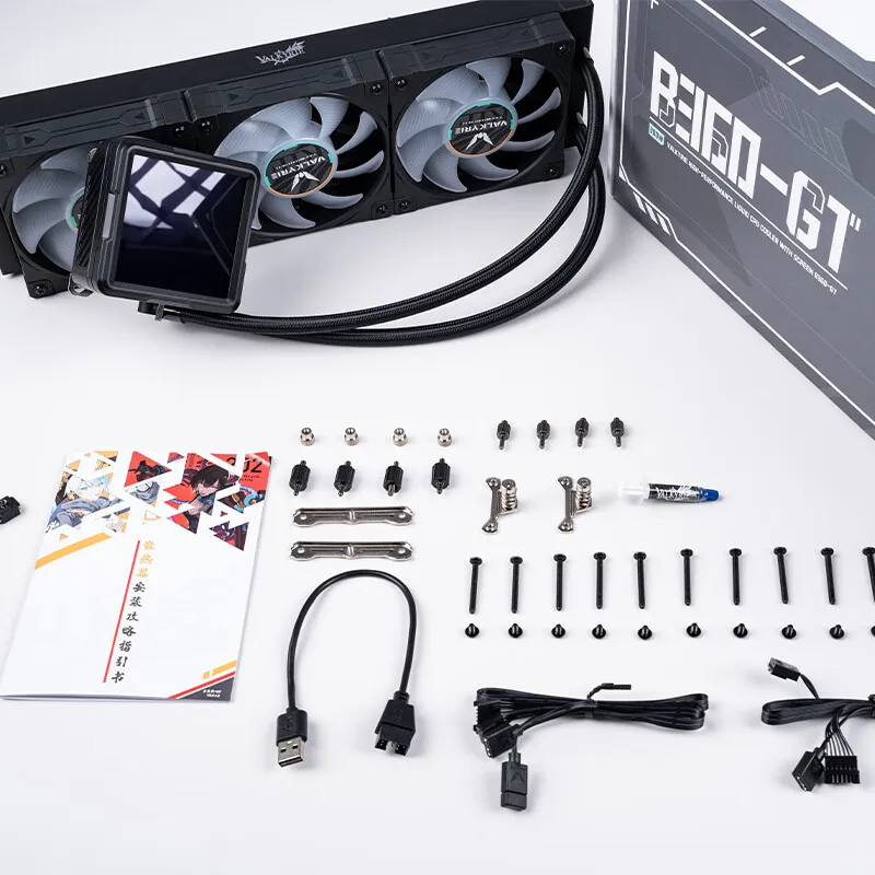 VALKYRIE B360-GT 360mm ARGB todo en uno CPU enfriador líquido 3,95 pulgadas resolución 480*480 IPS LCD compatible con LGA 1851/1700 AMD AM5/AM4 - imagen 5