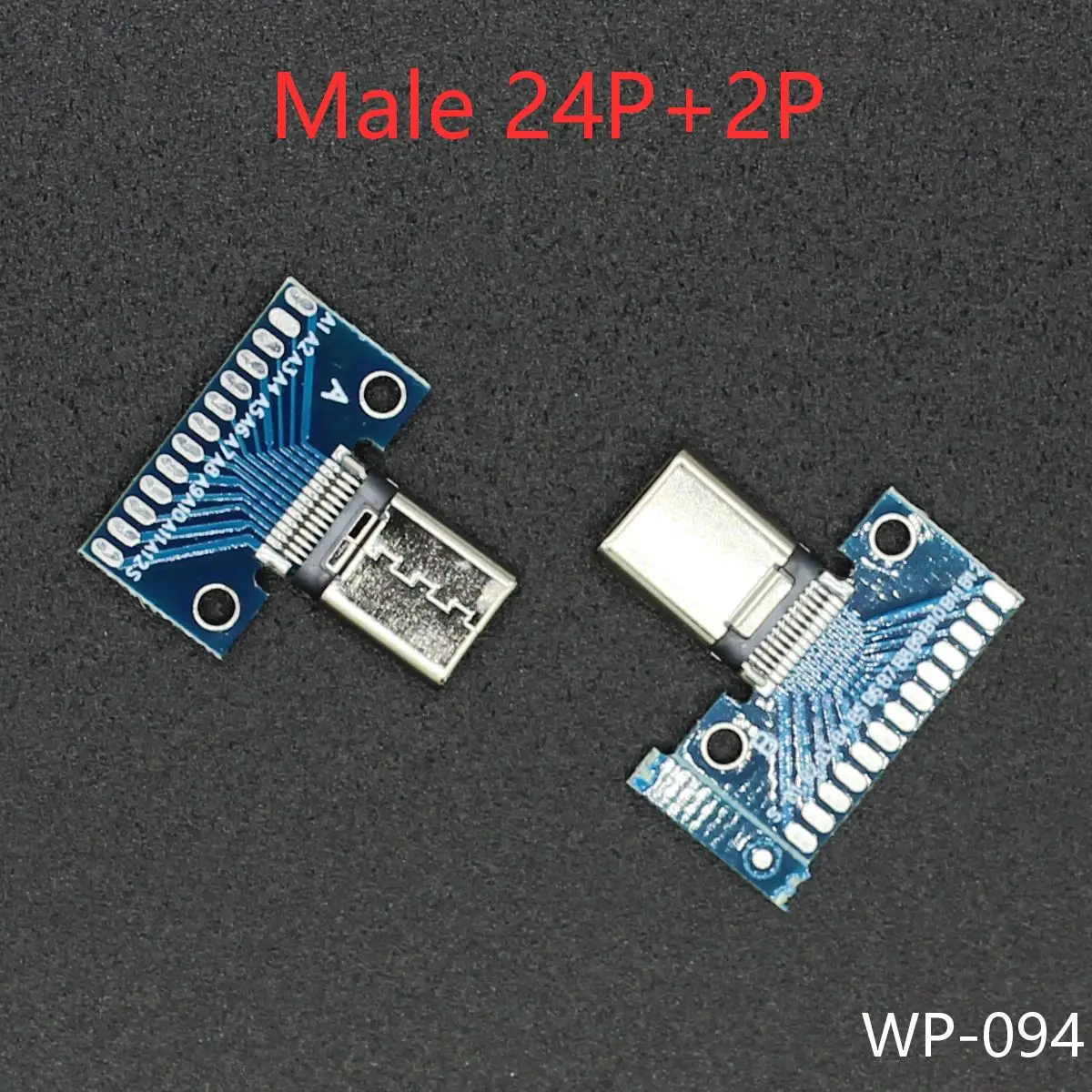 Conector USB 3,1 tipo C, adaptador de receptáculo de enchufe macho 24 + 2P para soldar Cable y Cable USB-C 24P + 2P, placa de prueba PCB, 1 unidad - imagen 5