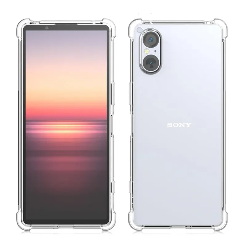 Funda de teléfono transparente de TPU para Sony Xperia 1 VII VI V 5 IV 10 III II funda protectora a prueba de golpes Fundas Capa Coque