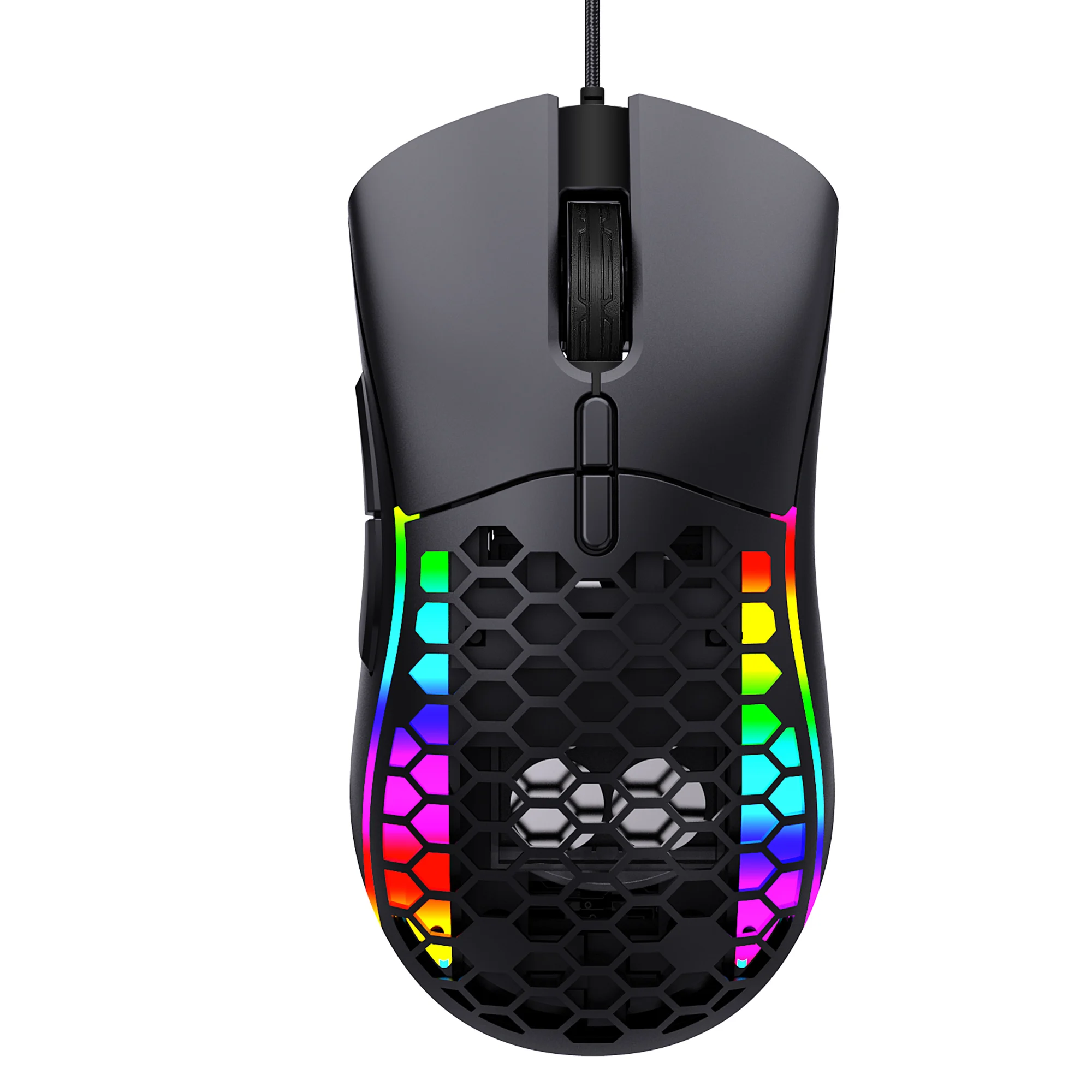 Ratón de PC RGB para ordenador de juegos DPI 12000 ergonómico con cable USB - imagen 2