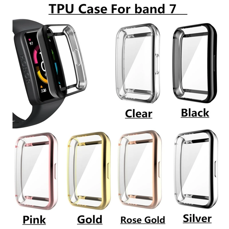 Funda protectora de pantalla completa de TPU 45BB para reloj inteligente, funda protectora para huawei Band 7