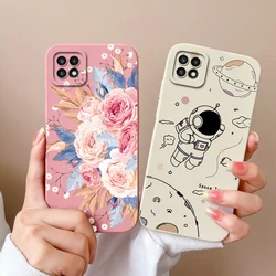 Samsung Galaxy A22/A22S - Funda Silicona Trasera Cuadrada y Protectora