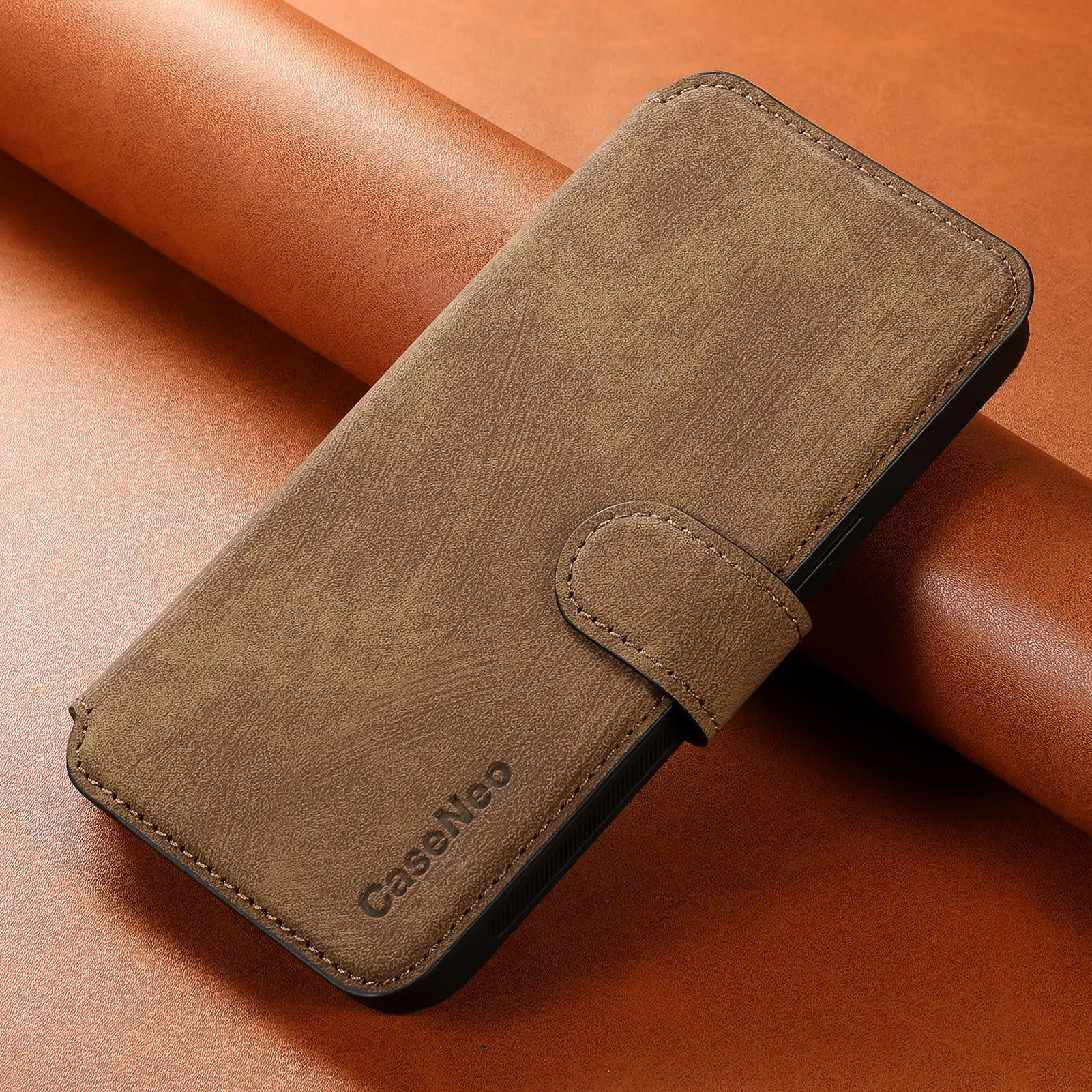 Funda de cuero tipo billetera Solt con tarjetas magnéticas desmontables 2 en 1 para Redmi Note 13 Pro Plus 12 13C 13T 11, funda de carga inalámbrica con tapa - imagen 3
