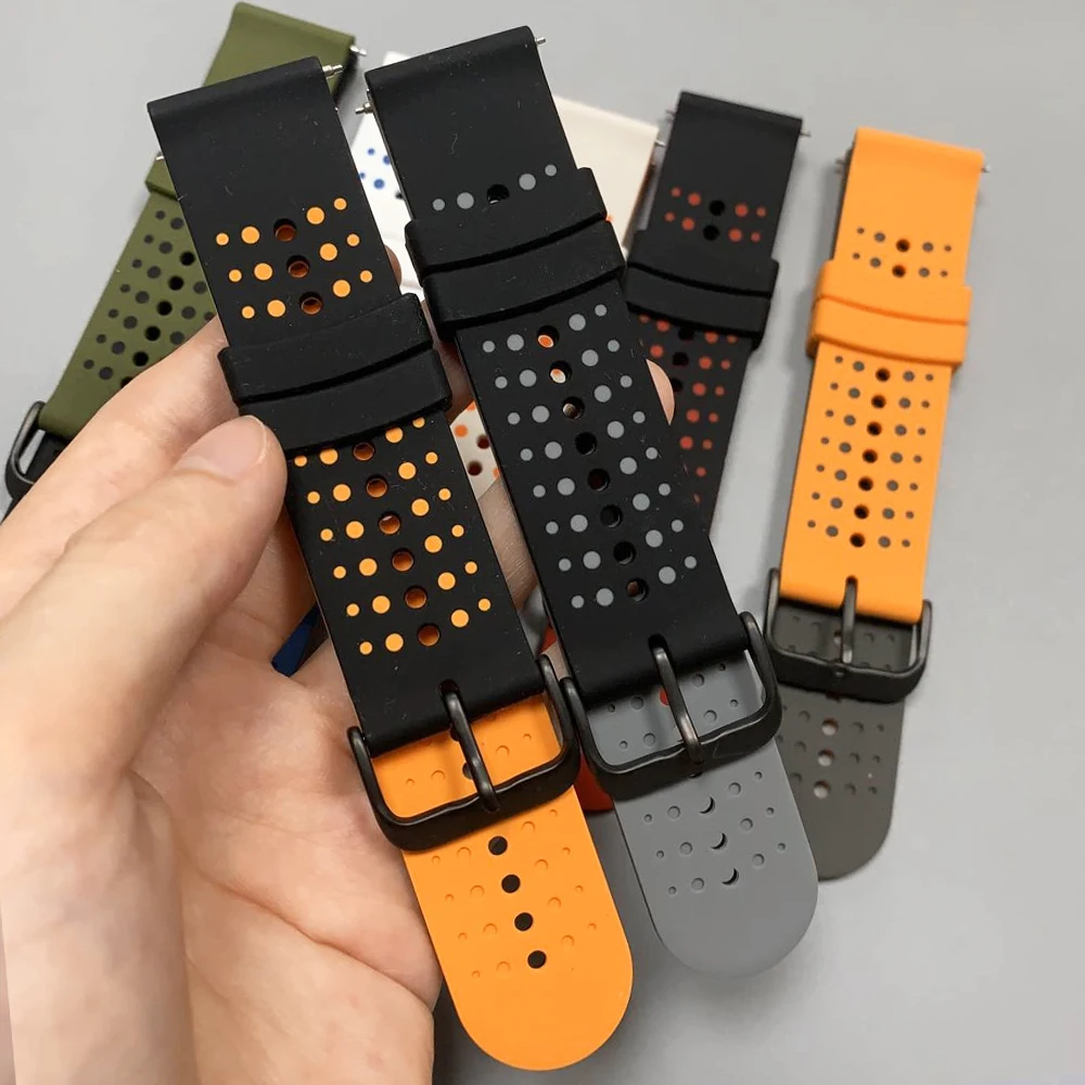 Correa de silicona de 22mm para Huawei Watch GT 6/5 Pro, bandas deportivas transpirables de 46mm para Huawei Watch 5/GT 6 5 4 3 46mm, pulsera de repuesto - imagen 4