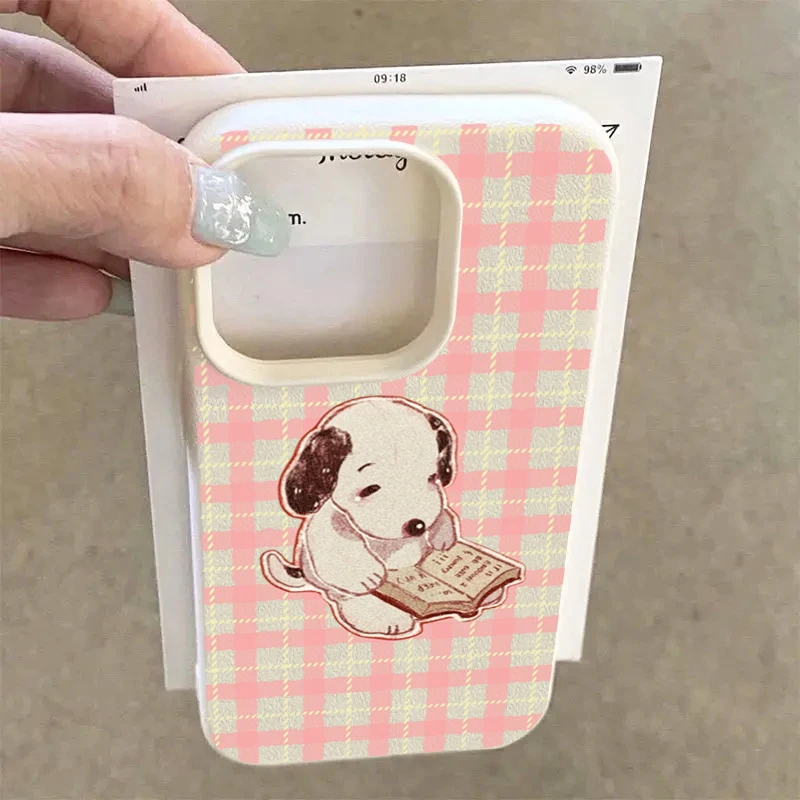 Funda de teléfono con diseño de Litchi de perro y libro Vintage para Xiaomi Poco X7 X6 X5 F7 F6 F5 M6 Pro4G, funda de parachoques de silicona suave a prueba de golpes - imagen 2