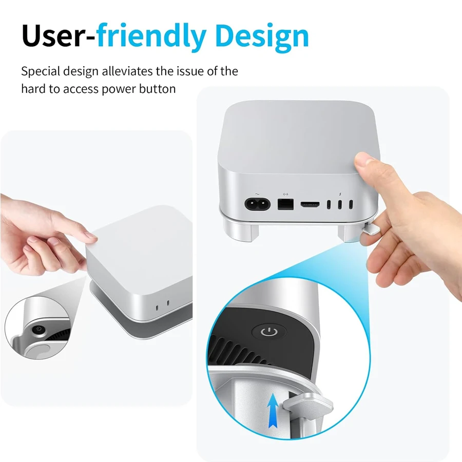 Soporte de escritorio para Mac mini M4/M4 Pro 2024, soporte de disipación de calor, soporte de aleación de aluminio, accesorios de soporte de refrigeración - imagen 2