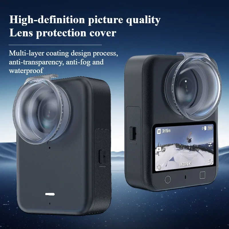 Protectores de lentes para DJI Osmo 360 protectores de lentes protección lente panorámica PC cubierta protectora resistente a los arañazos accesorios de lentes de cámara - imagen 3