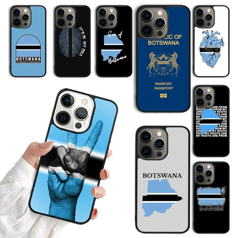Funda de teléfono con bandera de Botswana para iPhone 17 Air 16 15 14 plus 11 12 13 Pro Max