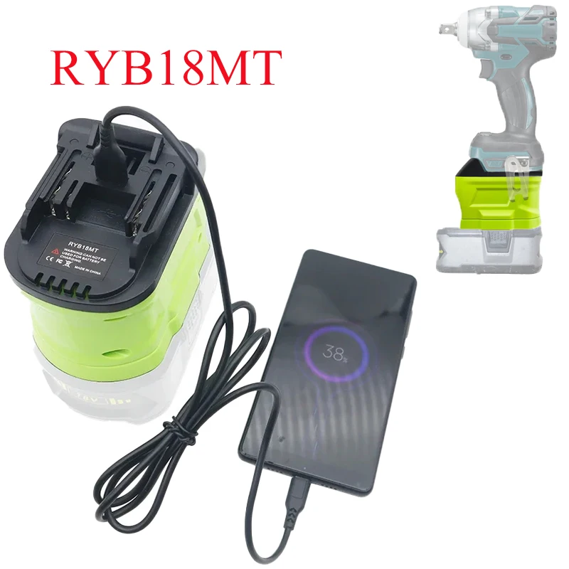 Adaptador de conversión de batería RYB18MT RYB20DW RYB18MIL para herramientas inteligentes de níquel-lítio Ryobi P103 P108 a Makita/Dewalt/Milwaukee - imagen 2