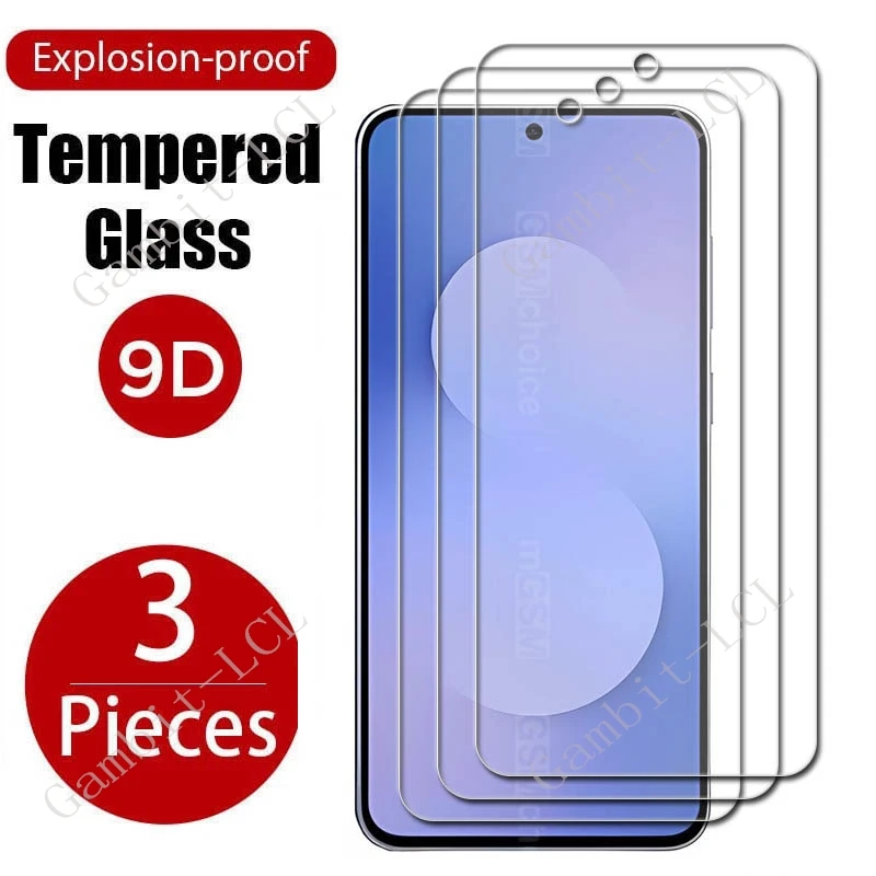 3 uds 9H HD vidrio templado para Samsung Galaxy S25 FE GalaxyS25FE S25FE S24 S24FE S23 S22 S21 S20 película protectora de pantalla