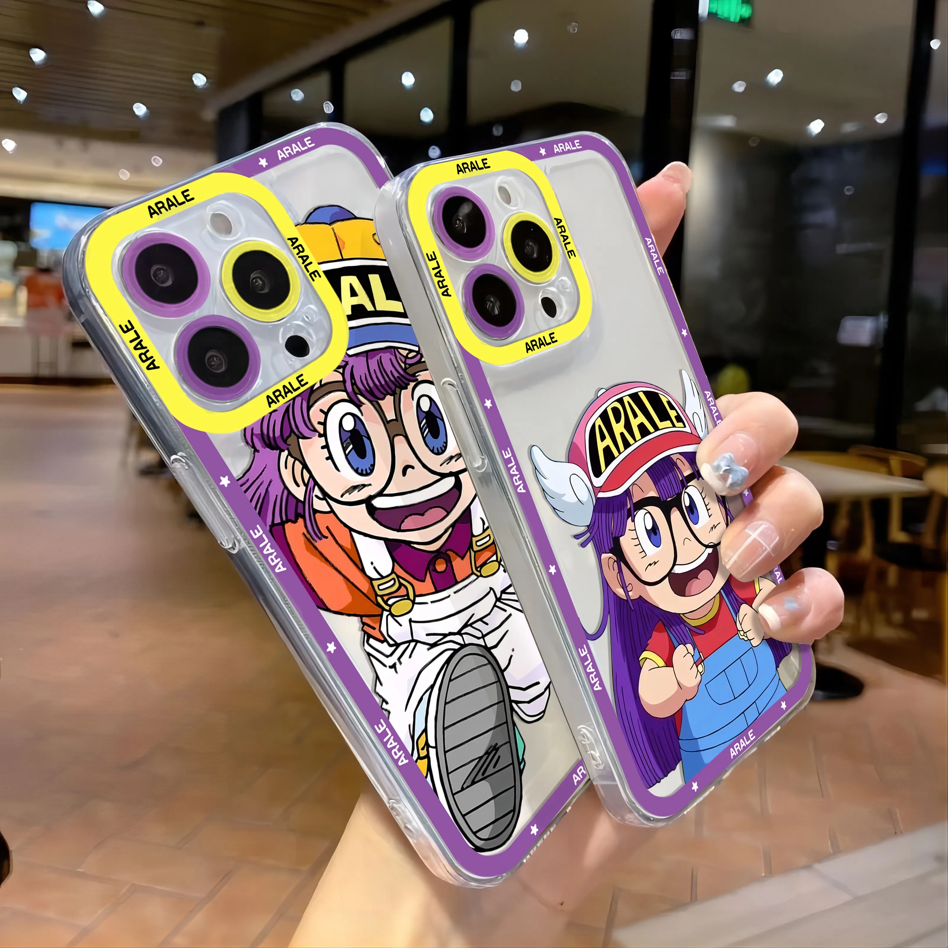 Funda de teléfono de dibujos animados Dr Slump Arale para Samsung S24 S23 S22 S21 S20 S10 FE Note20 Note10 Plus Ultra Lite 5G cubierta de TPU suave transparente - imagen 2