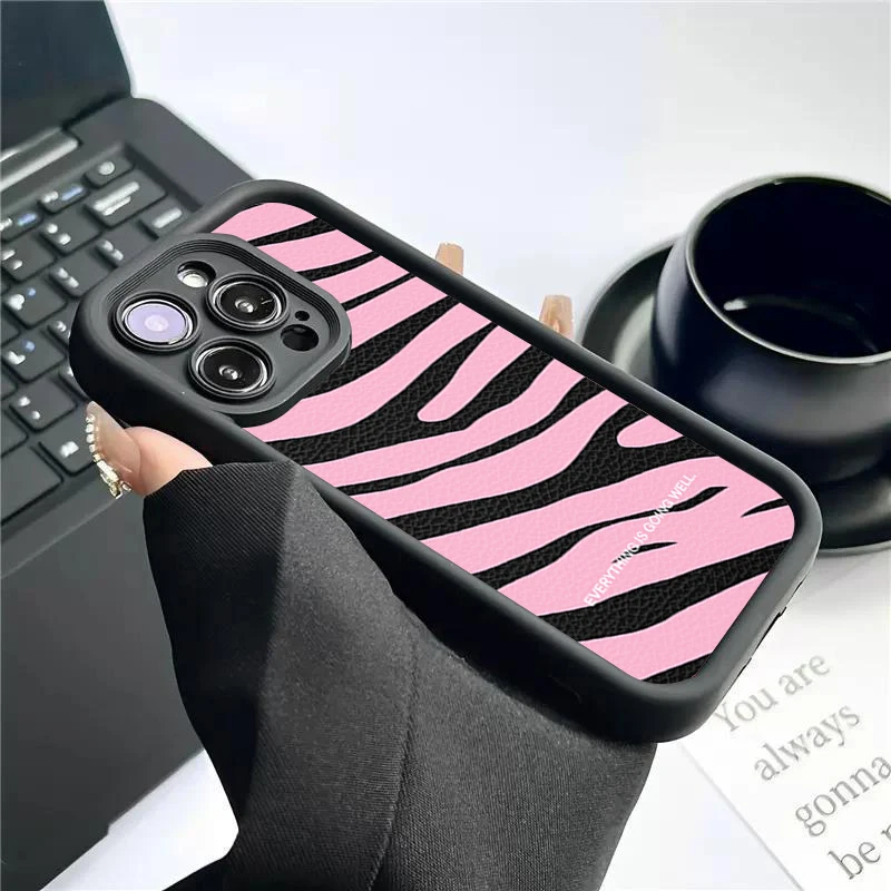 Funda para iPhone 11 12 13 14 15 16PRO MAX PLUS ins todo estará bien Cobertura completa de lentes Prevención de caídas Funda de teléfono de tpu - imagen 3