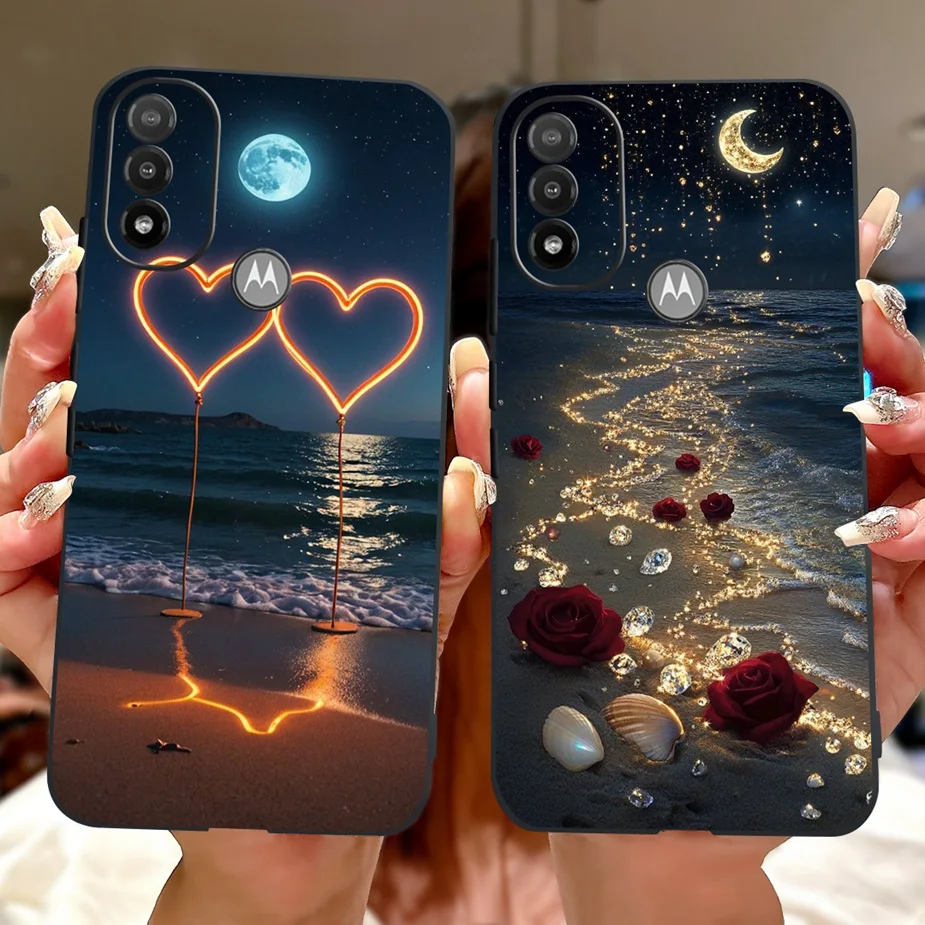 Para Motorola Moto E20 E30 E40 funda de lujo pintada funda de teléfono de silicona suave para Motorola E20 E 30 40 MotoE30 MotoE40 Fundas - imagen 2