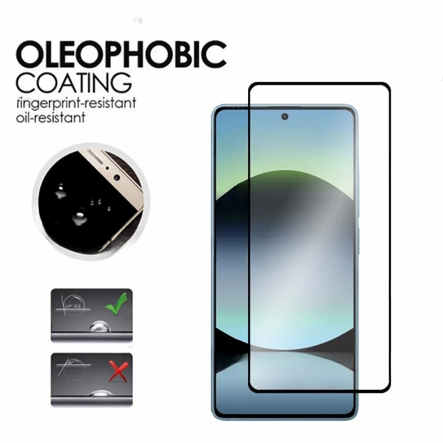 6 en 1 para Redmi Note 14S vidrio para Redmi Note 14 Pro 5G Protector de pantalla de vidrio templado para Xiaomi Note 14 Pro 5G India lente de cristal - imagen 2