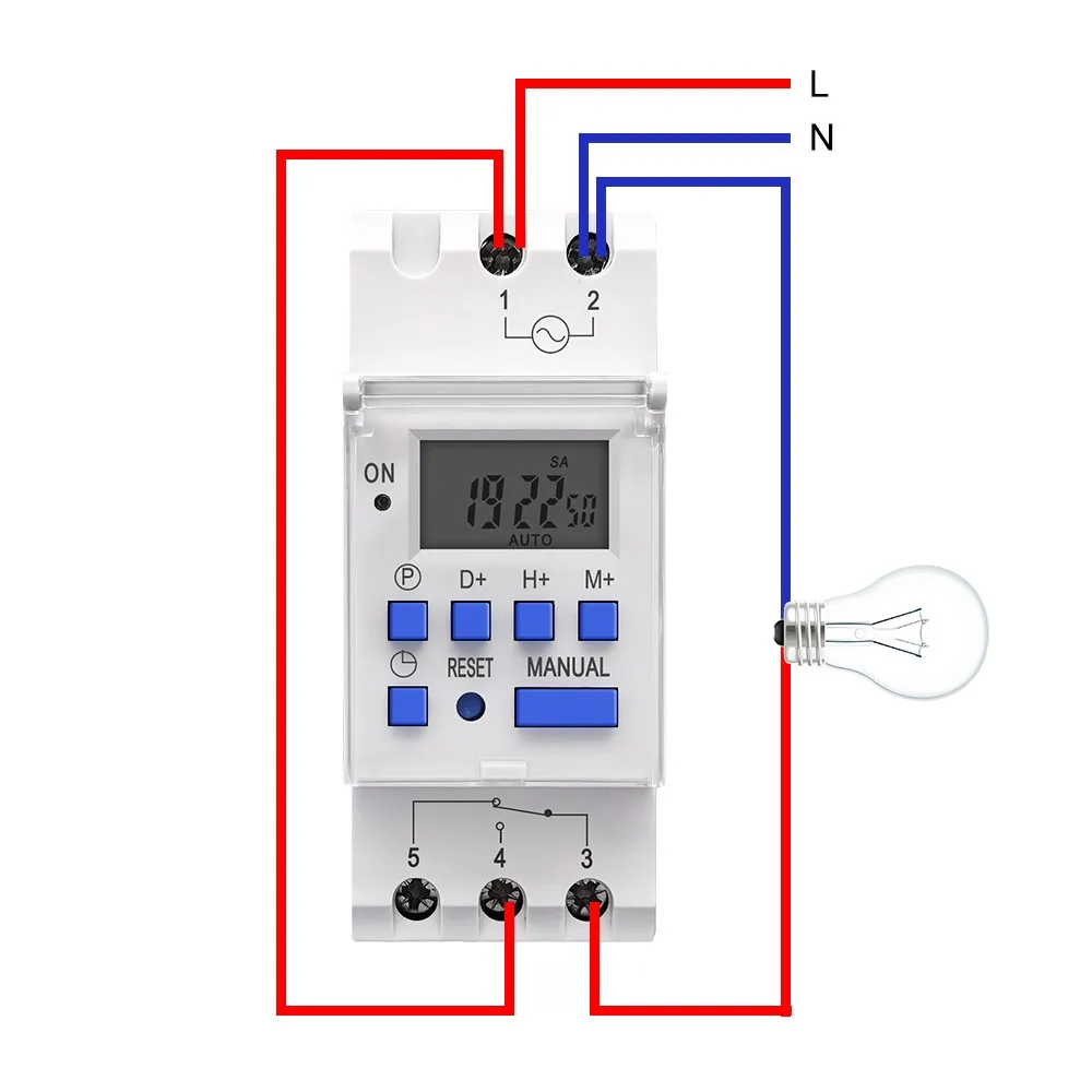 TOMZN AC 220V 230V 12V 24V 48V 16A 1NO 1NC carril Din monofásico semanal 7 días programable interruptor de tiempo Digital relé temporizador - imagen 2