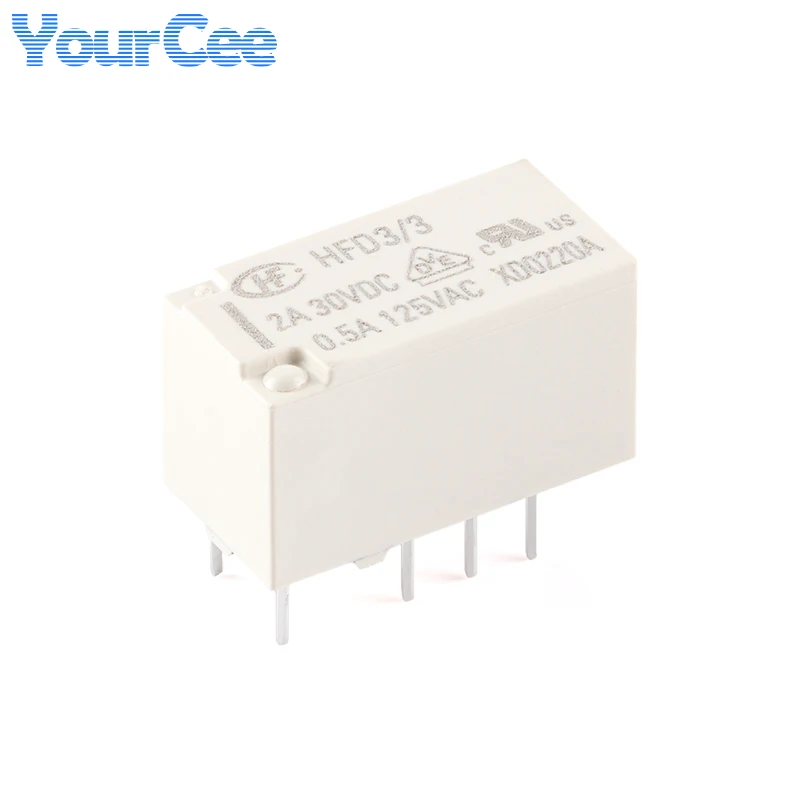 2 uds relé de señal HFD3 HFD3-3 HFD3-5 HFD3-12 HFD3-24 DC 3V 5V 12V 24V 8 pines inserción directa - imagen 2