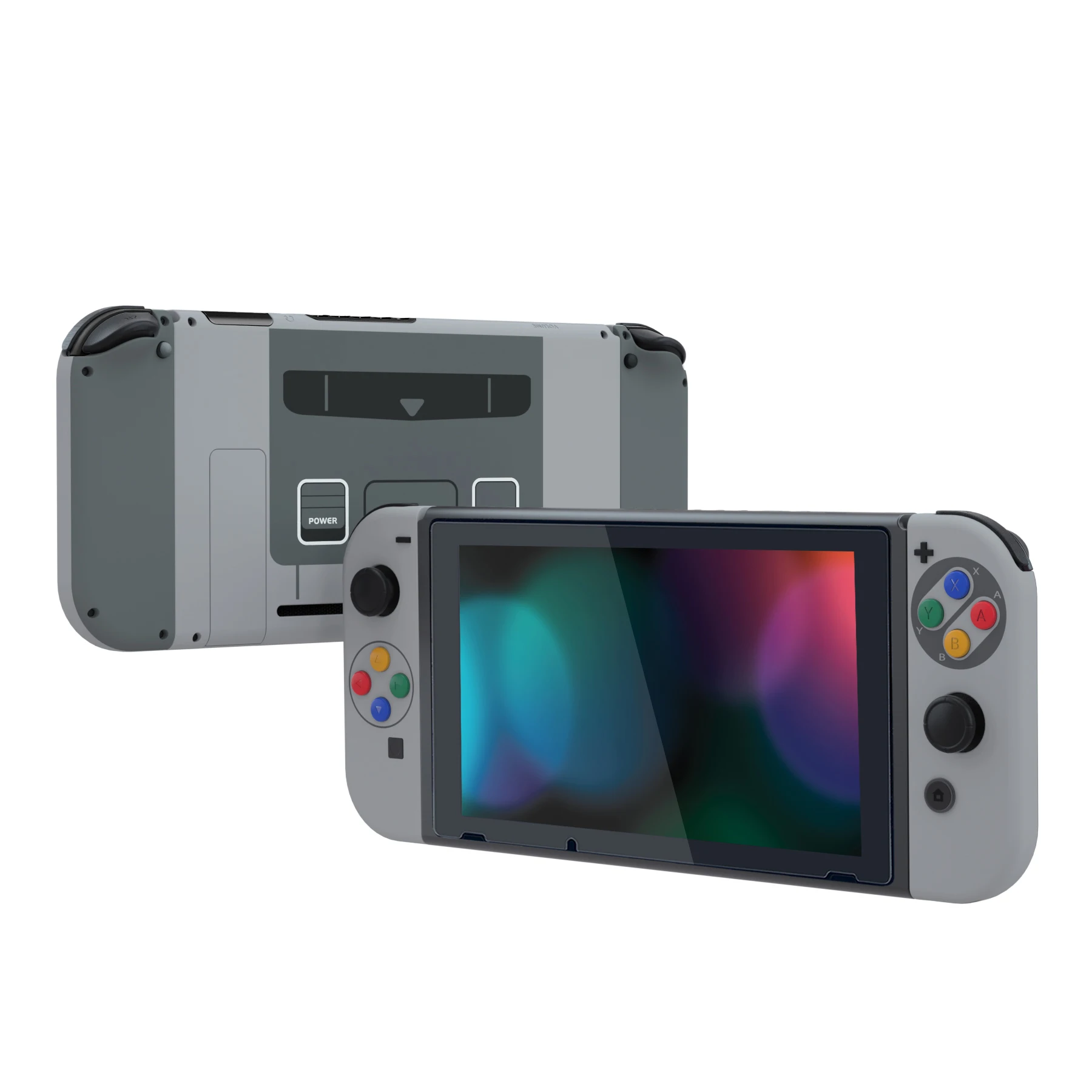 Carcasa de placa trasera de consola eXtremeRate con botones para Nintendo Switch - SFC SNES estilo clásico UE - imagen 4