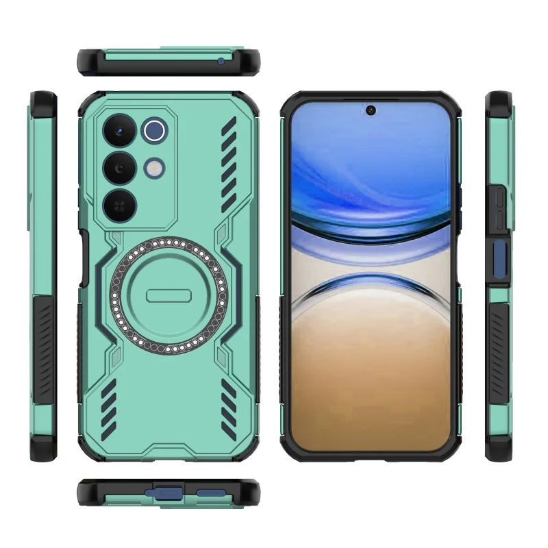 Para Realme 15X funda Realme 15X Capas nueva a prueba de golpes trasero adsorción magnética carga inalámbrica Fundas traseras OPPO Realme 15X - imagen 2