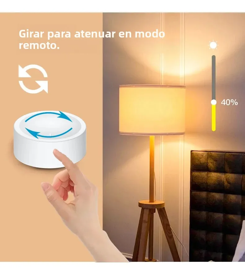 Interruptor de escena Zigbee inteligente, controlador de perilla de botón de atenuación para automatización del hogar, interruptor inteligente DIY, compatible con asistente de hogar - imagen 3