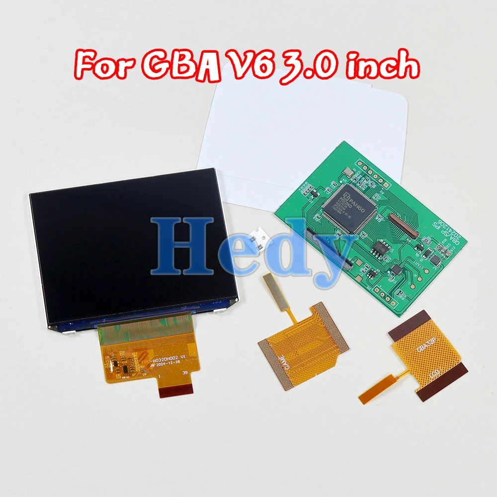 6 juegos de pantalla LCD V6 IPS para GBA resaltar brillo LCD para GBA V6.0 Shell 3,0 pulgadas IPS pantalla LCD de alto brillo