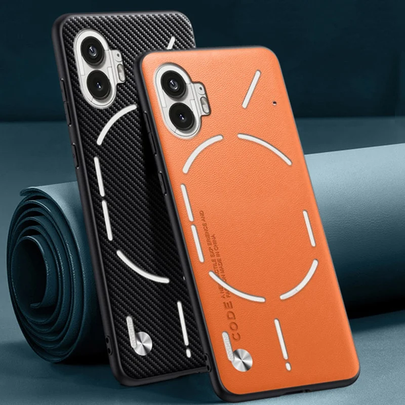 Funda de cuero PU de lujo para nada teléfono 1 contraportada de silicona mate a prueba de golpes funda de teléfono de protección completa para nada Phone1 - imagen 2