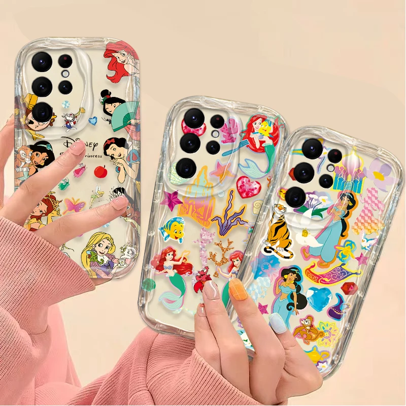 Funda Disney Princess Ariel 3D Wave para Samsung Galaxy S24 Ultra S23 S22 Plus S21 S20 FE A25 A55 A35 A15 A16 A05 A05S A06 - imagen 2