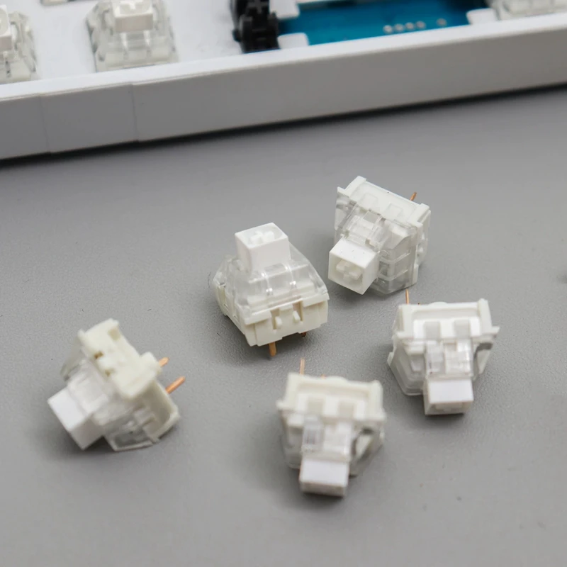 Kailh Box-interruptor táctil blanco V1, 3 pines, Kit de teclado mecánico personalizado, accesorios, sonido nítido, IP54, resistente al agua, RGB para juegos - imagen 5