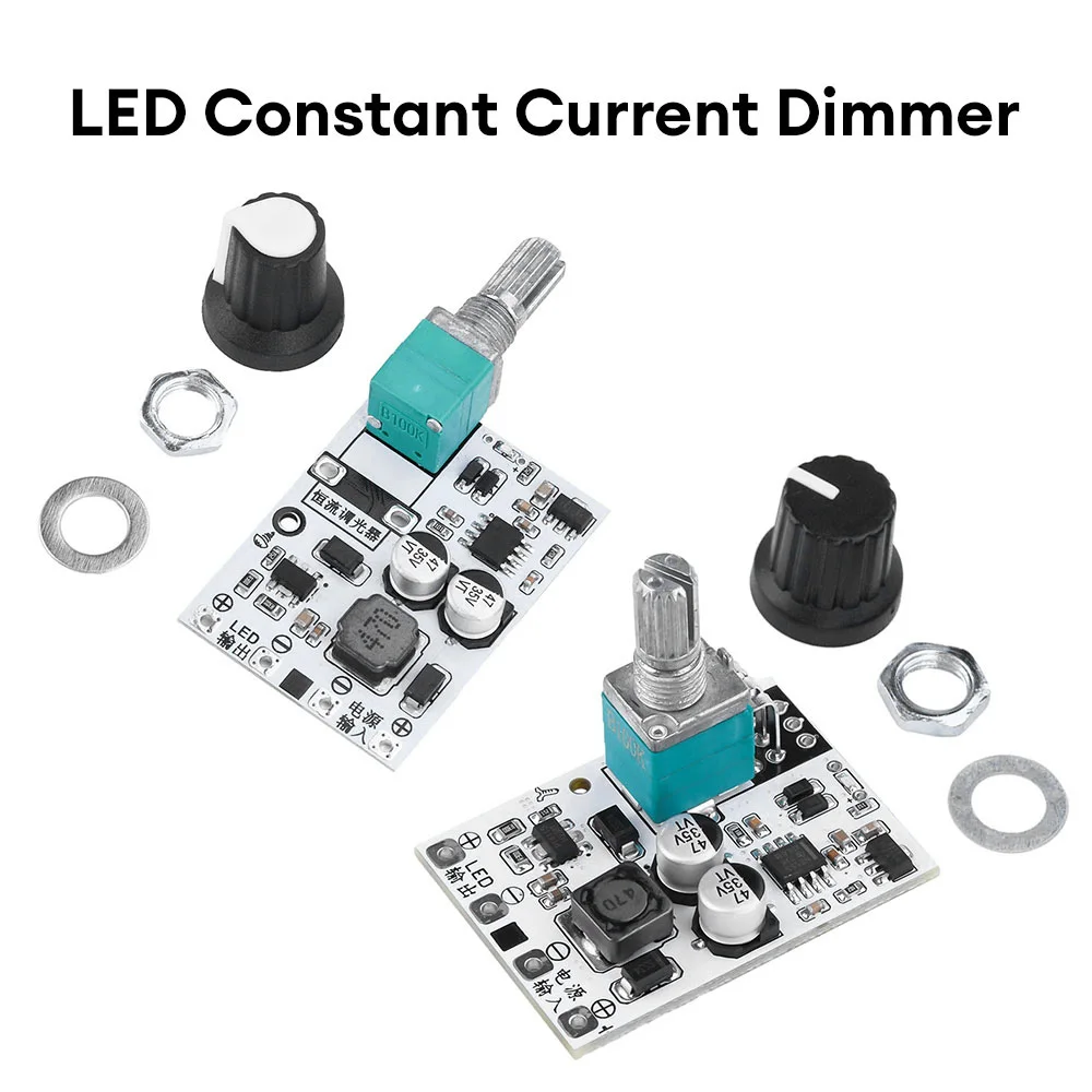 Módulo controlador de atenuación de corriente constante LED, 1,2 a, DC5-24V, ajuste de potenciómetro, iluminación de alta potencia CC, módulo de lámpara de mesa - imagen 3