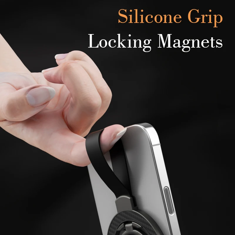 Soporte magnético Universal de doble cara para teléfono móvil Magsafe, soporte de anillo para dedo con agarre para coche con correa de mano para iPhone - imagen 4