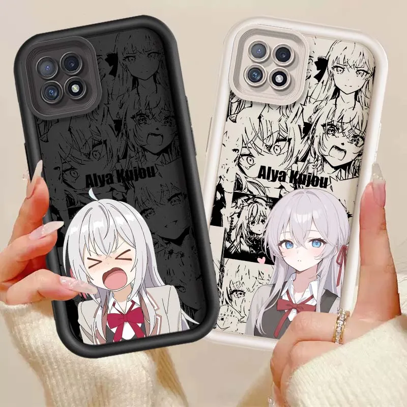 Funda de Anime Alya Kujou para OPPO A96 A58 A74 A78 A72 A53 A54S A94 A54 A16 A52 A57 A98 A76 funda de teléfono con escalera ocular