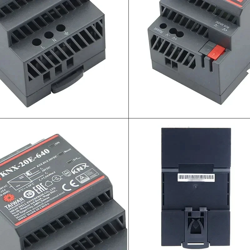 Fuente de alimentación Mean Well KNX-20E-640 MEANWELL 640mA KNX EIB con estrangulador de autobús KNX integrado para sistema de monitoreo de seguridad - imagen 4