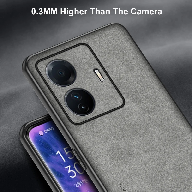 Funda de cuero de lujo para Vivo T1 Pro 5G, carcasa trasera mate de silicona a prueba de golpes, protección completa, funda de teléfono para Vivo T1 S15E Coque - imagen 5