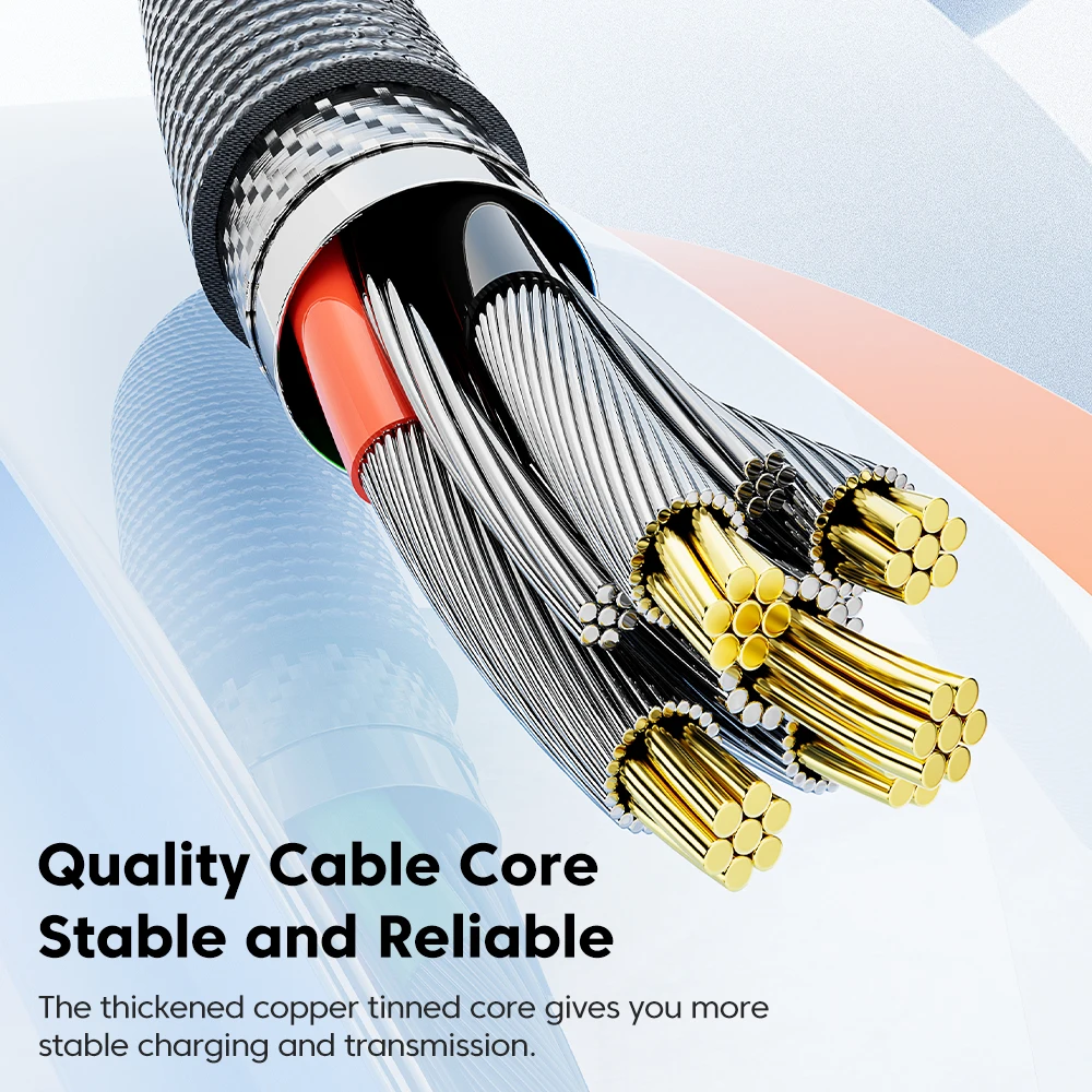 Toocki Cable USB tipo C 6A 66W para Huawei OPPO pantalla cargador de carga rápida Cable USB C Cable de datos para Xiaomi 12 Samsung Realme - imagen 5