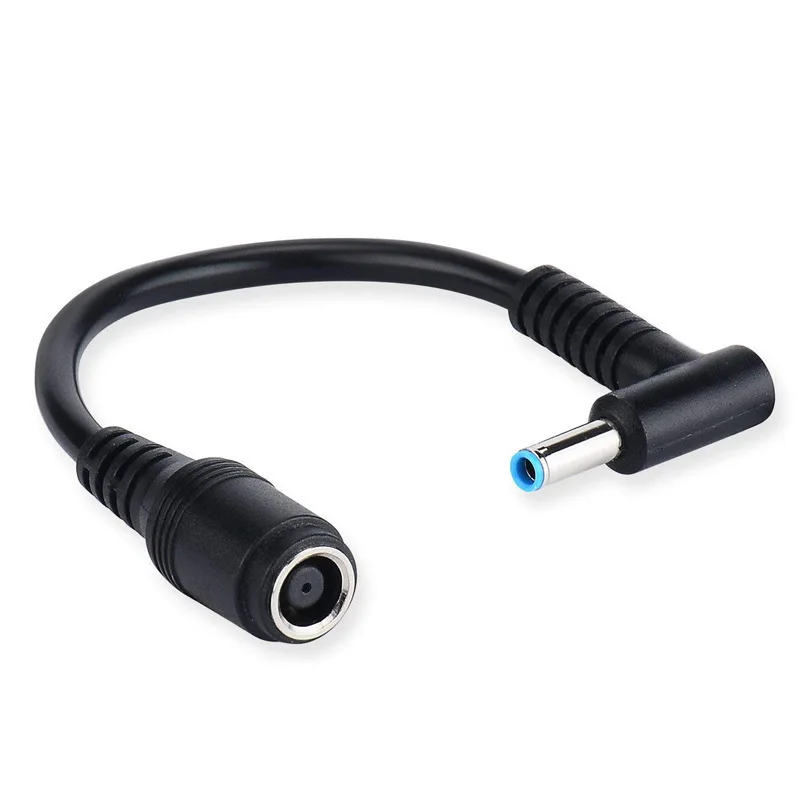 Cable de conversión para ordenador portátil HP Dell, Cable de alimentación 7,4x5,0 hembra a 4,5x3,0 macho, adaptador de enchufe de codo, línea de fuente de alimentación para portátil - imagen 5