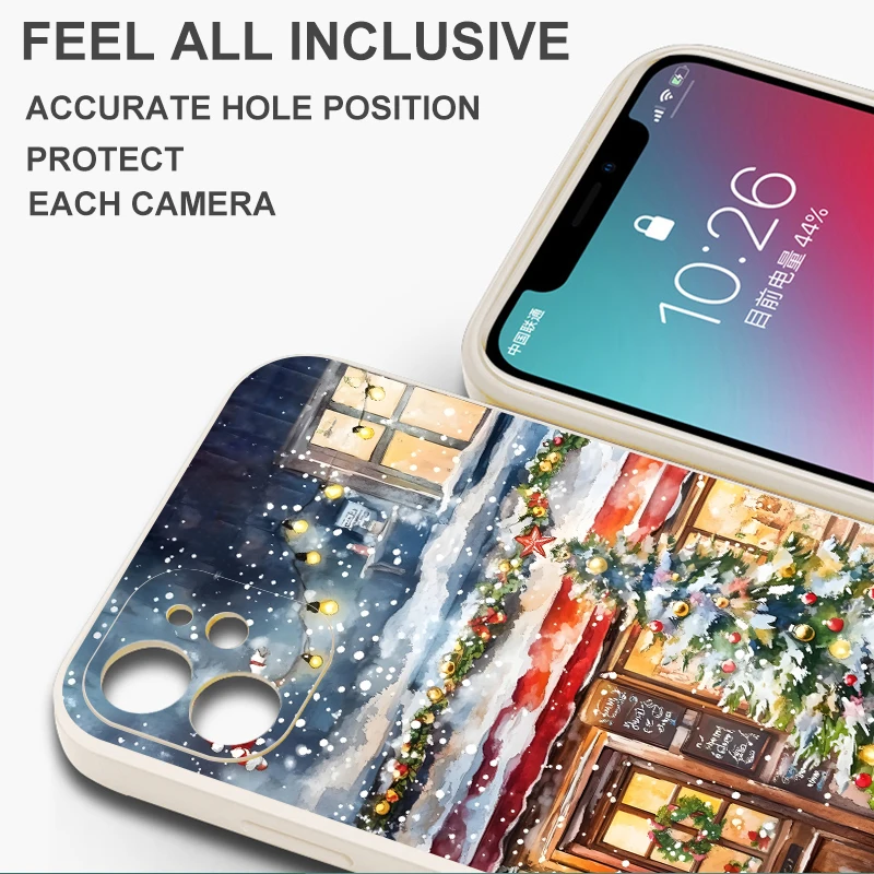 Funda para Apple iPhone 11 12 13 Pro Max 16 14 15 Plus 7 8 XS XR 16e 17 Air funda suave Navidad dibujos animados dulces - imagen 4