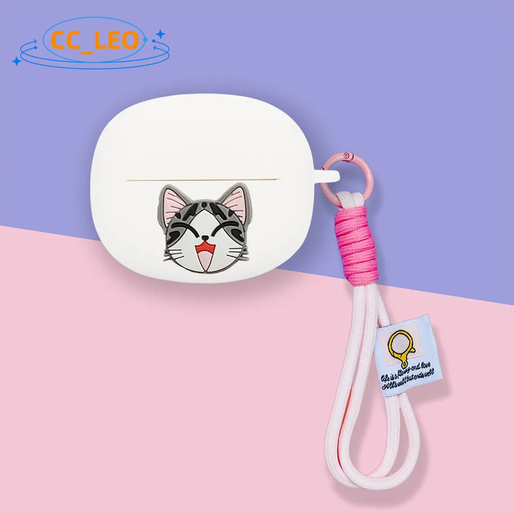 Para Baseus Bowie MC1 funda lindo tiburón cordón colgante dibujos animados funda suave de silicona Baseus Bowie MC1 funda protectora de oreja abierta - imagen 5