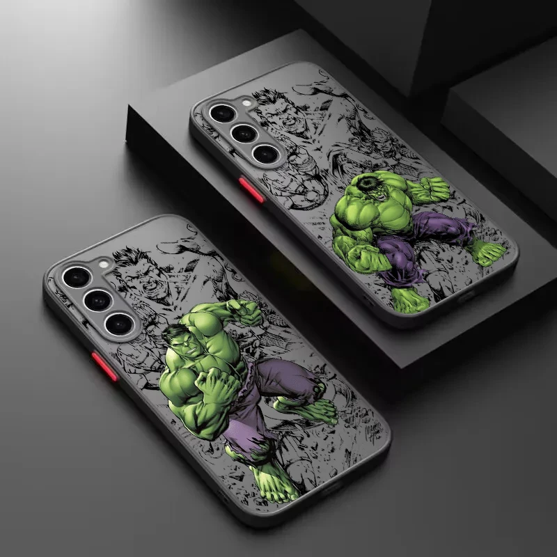 Funda de teléfono translúcida esmerilada para Samsung, vengadores, Hulk, S24, S23, S22, S21 Ultra, S20 FE, Note 20 Lite Plus - imagen 2