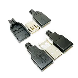 Conector USB Tipo A Hembra 4 Pines – Carcasa Negra