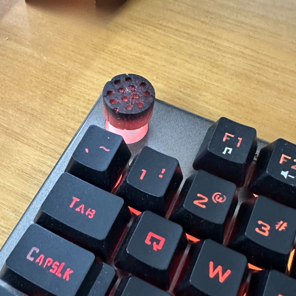 Teclas translúcidas de carbón de panal, teclas de teclado mecánico tridimensionales súper divertidas, regalo personalizado creativo, 1 ud.